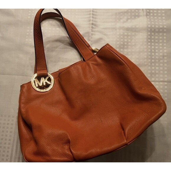 Michael Kors Handbags - Michael Kors Large Leather Tote Bag Orange